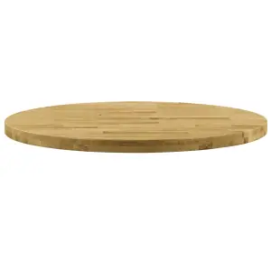 Blat de masă, lemn masiv de stejar, rotund, 44 mm, 700 mm - Acest blat de masă din lemn, va fi perfect pentru împrospătarea aspectului mesei de sufragerie, a măsuței de cafea etc. într-un cadru comercial sau ac...