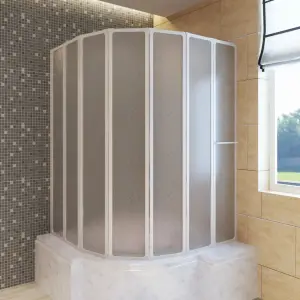 Paravan cadă de duș 140x168 cm, 7 panouri pliabil cu suport prosoape - Paravanul de baie pliabil este ideal pentru orice baie de familie. Este extrem de practic și convenabil, deoarece puteți deschide cele șapte panouri a...