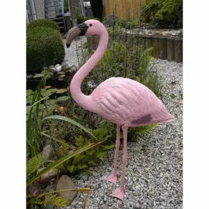 Ubbink Ornament de iaz de grădină flamingo, plastic - Acest flamingo de la Ubbink poate fi amplasat lângă iazul din grădina dvs.      Fabricat din plastic de înaltă calitate, ornamentul flamingo este foar...