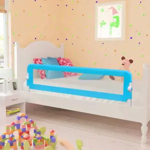 Balustradă de siguranță pentru pat copil, albastru, 150x42 cm - Această balustradă de siguranță pentru pat este ideală pentru a-i împiedica pe micuții dvs. să cadă din pat în timpul somnului. Prevăzută cu un buton...