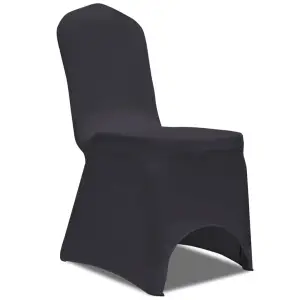 Husă de scaun elastică, 4 buc., antracit - Această husă de scaun vă va înfrumuseța, fără îndoială, evenimentele dvs., precum nunți, banchete, conferințe, târguri etc. Se potrivește aproape tutu...