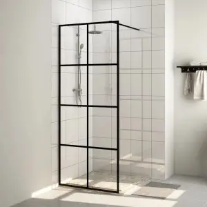 Paravan de duș walk-in negru 80x195 cm sticlă ESG transparentă - Aduceți un plus de estetică modernă în baia dvs. cu acest paravan de duș walk-in din sticlă transparentă! Oferă un stil rafinat, cu materiale premium,...