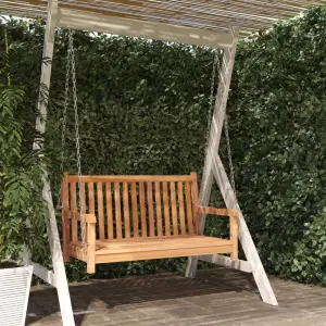 Bancă balansoar, lemn masiv de tec, 114x60x64 cm - Această bancă balansoar din lemn va deveni punctul de atracție din grădină sau din alt spațiu în aer liber. Este alegerea perfectă pentru relaxare sau...
