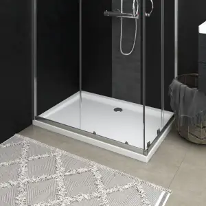Cădiță de duș dreptunghiulară din ABS, alb, 80x110 cm - Această cădiță de duș, cu aspectul său simplu, lucios, va adăuga o notă modernă băii dumneavoastră. Concepută pentru a fi confortabilă, această cadă a...