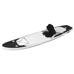 Set placă paddleboarding gonflabilă, negru, 330x76x10 cm - Această set de placă SUP este ideală pentru începători, paddling pentru amatori și surf pe valuri mici, oferind confort și stabilitate. Placa de paddl...