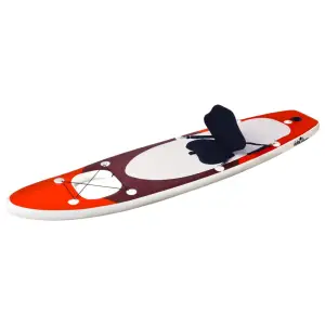 Set placă paddleboarding gonflabilă, roşu, 300x76x10 cm - Această set de placă SUP este ideală pentru începători, paddling pentru amatori și surf pe valuri mici, oferind confort și stabilitate. Placa de paddl...
