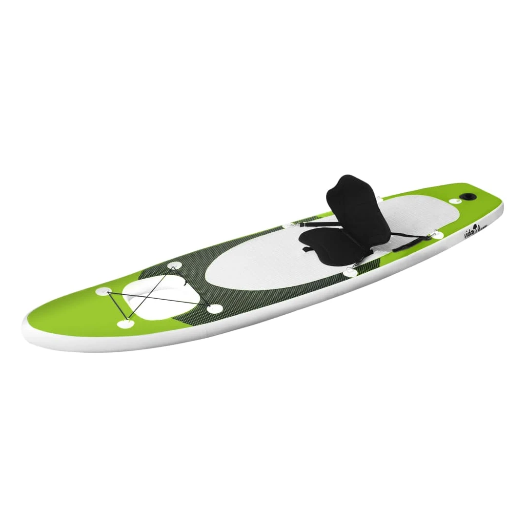 Set placă paddleboarding gonflabilă, verde, 300x76x10 cm - Această set de placă SUP este ideală pentru începători, paddling pentru amatori și surf pe valuri mici, oferind confort și stabilitate. Placa de paddl...