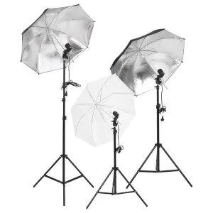 Kit studio foto cu set de lumini, fundal și reflector - Acest set de studio foto este o alegere ideală pentru fotografierea în studio sau la locație. Performanță excelentă a luminii: Prin utilizarea lămpilo...