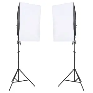 Kit studio foto cu set de lumină și fundal - Acest set de studio foto este o alegere ideală pentru fotografierea în studio sau la locație. Performanță excelentă de iluminare: Cu o temperatură a c...