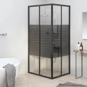 Cabină de duș cu dungi, negru, 90x70x180 cm, ESG - Această cabină de duș, cu un design minimalist, este cu siguranță un produs fabulos în baia dumneavoastră și este ușor de utilizat. Material robust: C...