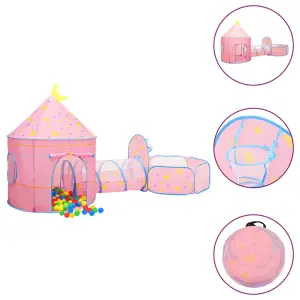 Cort de joacă pentru copii, roz, 301x120x128 cm - Acest cort de joacă încântător, cu un tunel, va aduce o mare bucurie copilului dvs. iubit. Micuțul dvs. cu siguranță va adora acest cort de joacă! Mat...