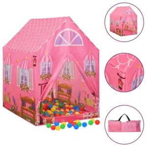 Cort de joacă pentru copii, roz, 69x94x104 cm - Acest cort de joacă încântător, va aduce o mare bucurie copilului dvs. iubit. Micuțul dvs. cu siguranță va adora acest cort de joacă! Material premium...