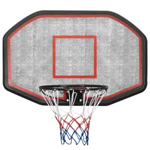 Panou de baschet, negru, 109x71x3 cm, polietilenă - Perfecționați-vă aruncările la coșul de baschet sau provocați-vă prietenii la un joc, cu acest panou de baschet! Material durabil: Acest panou pentru...
