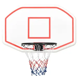 Panou de baschet, alb, 109x71x3 cm, polietilenă - Perfecționați-vă aruncările la coșul de baschet sau provocați-vă prietenii la un joc, cu acest panou de baschet! Material durabil: Acest panou pentru...