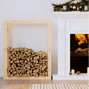 Rastel pentru lemne de foc, 80x25x100 cm, lemn masiv pin - Acest rastel pentru lemne de foc este o soluție ideală pentru depozitarea ordonată a lemnelor de foc. Lemn masiv de pin: Lemnul masiv de pin este un m...