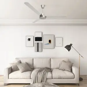 Ventilator de tavan, argintiu, 142 cm - Dacă sunteți în căutarea unei modalități de a vă menține răcoarea în cameră pe vremea caldă, acest ventilator de tavan este exact ceea ce aveți nevoie...