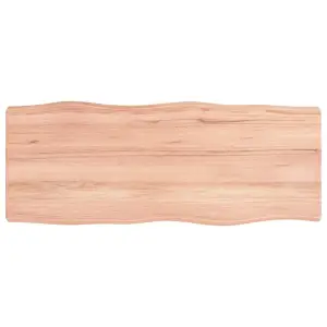 Blat birou maro deschis 100x40x6 cm, lemn masiv stejar tratat - Oferiți o nouă viață mesei dvs. cu acest blat de masă din lemn.  Este o soluție excelentă pentru a vă împrospăta masa, acasă sau într-un cadru comerci...