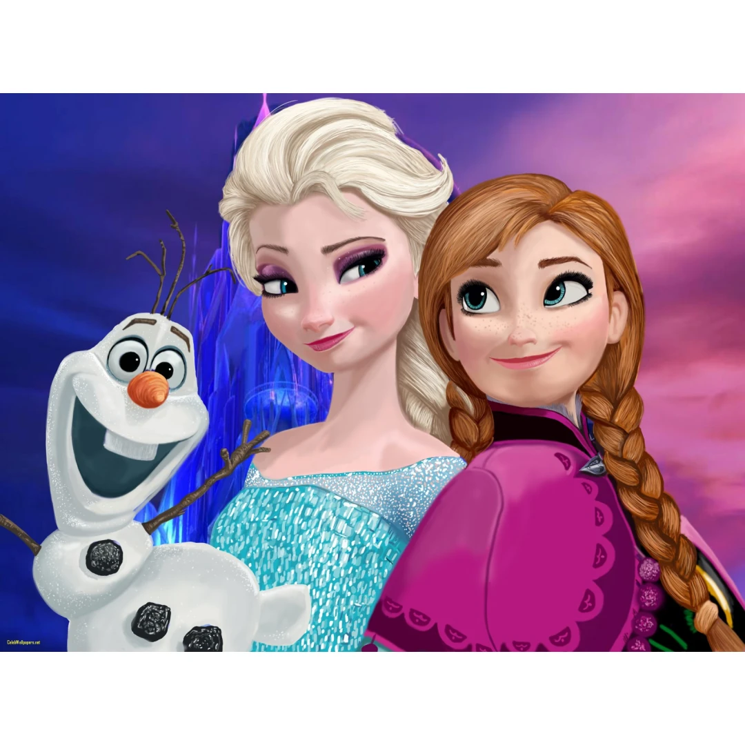 Fototapet Elsa, Anna si Olaf, 250 x 150 cm - 