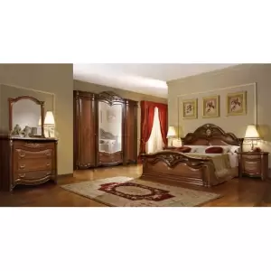 Mobila dormitor Gioconda 2 Maro - Iti prezentam mobilier dormitor L217xA66xi233cm, pat 180x200, culoare maro. Pentru mai multe oferte si detalii cu mobila dormitor, click aici.