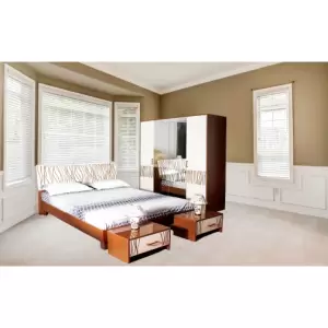 Mobila dormitor Terra Maro in 4 sectiuni - Iti prezentam mobilier dormitor cu dulap i212xL182xL55cm, pat 160x200, culoare maro. Pentru mai multe oferte si detalii cu mobila dormitor, click aici.