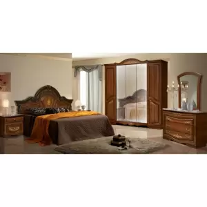 Mobilier de lux Dormitor Opera Maro - Iti prezentam mobilier dormitor de lux cu dulap i230cmxL227cmxA62cm si pat 180x200cm, maro . Pentru mai multe oferte si detalii cu mobila dormitor, click aici.