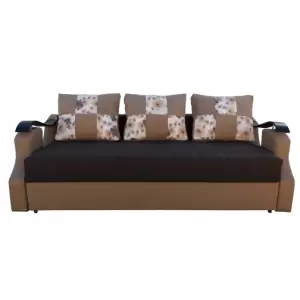 Canapea Lory Maro/Bej - Avem pentru tine mobilier canapea tapitata si extensibila pentru living si dormitor, culoare maro-bej. Mobila dormitor de calitate la preturi avantajoase.