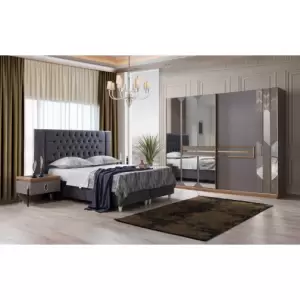 Mobilier de lux Dormitor Elegance - Avem pentru tine mobilier dormitor de lux, culoare gri metalic. Mobila dormitor de lux la preturi avantajoase.