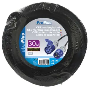 ProPlus Cablu prelungitor CEE, 30 m - Prelungitorul durabil CEE de la ProPlus este un cablu de alimentare lung de 30 de metri, care poate fi foarte util în jurul grădinii sau garajului sau...