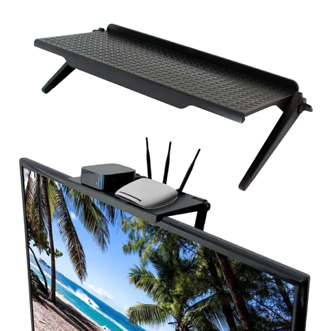 Suport pliabil de depozitare pentru TV sau Monitoare LCD, Maxim 4 Kg, Negru, 30 x 11 x 3 cm - 