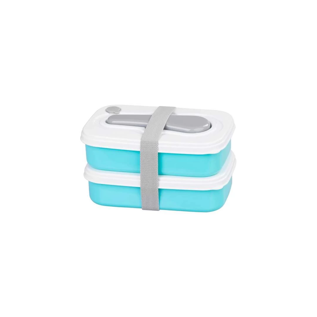 Cutie/caserola alimente, plastic, etansa, albastru, 2 compartimente, cu lingura/furculita, 1 L, 20.8x13.5x12.4 cm, MagicHome - <p>Cutie/caserola alimente, plastic, etansa, albastru, 2 compartimente, cu lingura/furculita, 1 L, 20.8x13.5x12.4 cm, MagicHomeAceasta este cutia ideala pentru a-ti aduce pranzul cu tine oriunde doresti. Destinata special pentru a facilita transportul alimentelor, aceasta caserola include si o furculita/lingura, dar si doua compartimente separate, tip bol. Poate fi curatata inclusiv la masina de spalat vase si se poate pastra in frigider sau congelator fara probleme!Caracteristici:Volum: 1 LLungime: 20.8 cmLatime: 13. 5 cmInaltime: 12.4 cmGreutate: 0.43 kg</p>