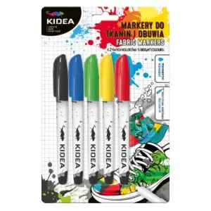 Set 5 markere pentru incaltaminte si diverse textile, Kidea MOT5KA - 