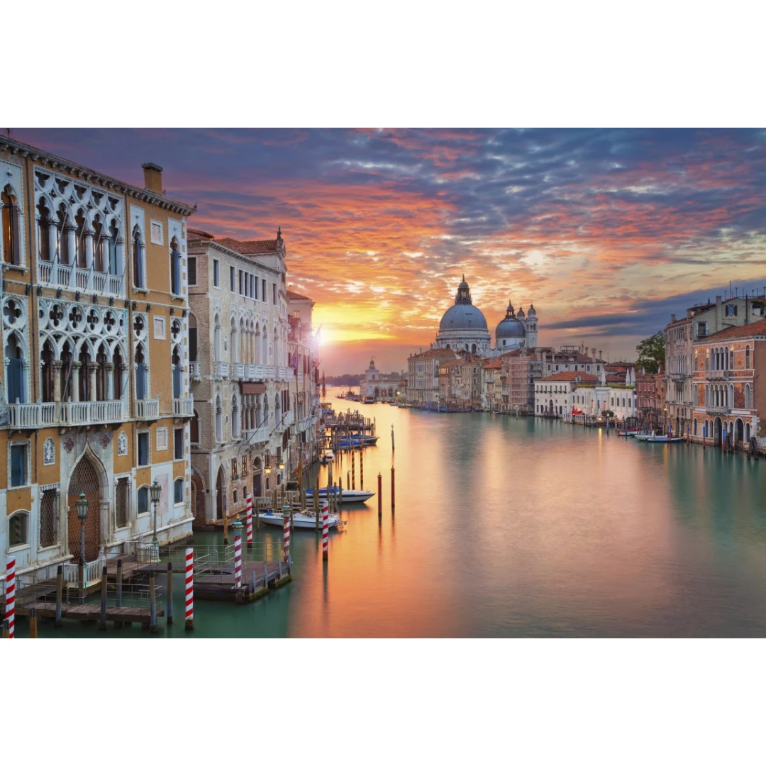 Fototapet de perete autoadeziv si lavabil Venetia in apus de soare, 300 x 200 cm - 