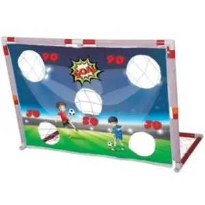 Poarta de fotbal cu minge inclusa, pentru copii, cu prelata si tinta cu puncte, GOL 227 - 