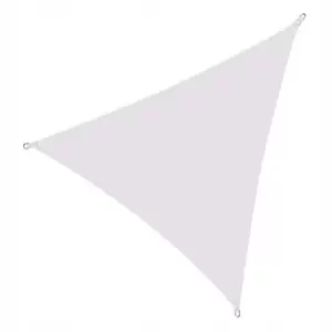 Copertina parasolar, triunghiulara, inele metalice, gri deschis, 3x3x3 m, Springos - 