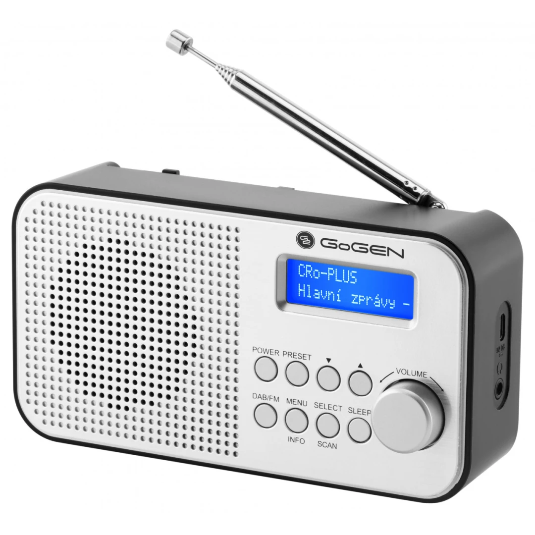 Radio portabil GoGEN DAB 300N cu tuner DAB+ si FM, 1 W, LCD , baterie 2000 mAh - 