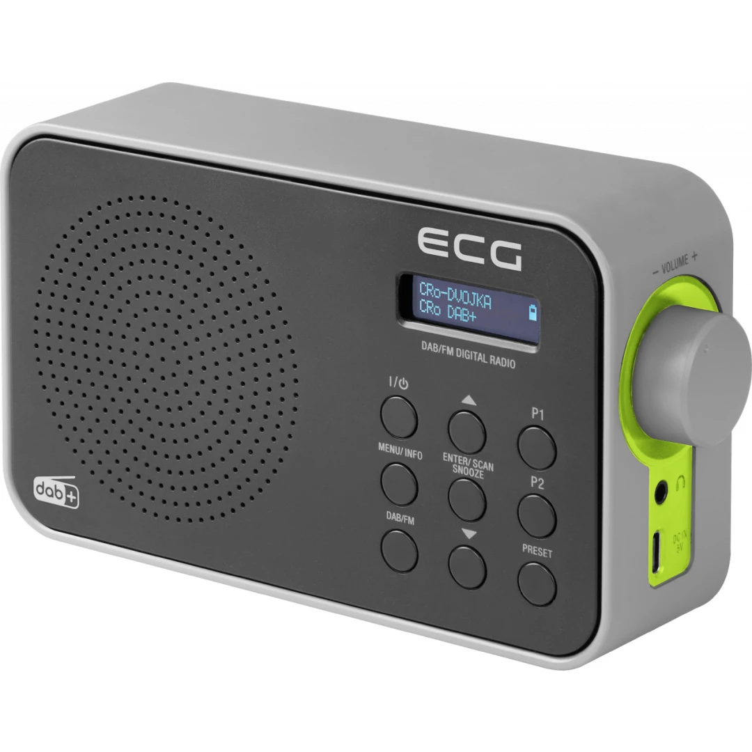 Radio portabil ECG RD 110 DAB cu tuner DAB+ si FM, negru, 1,2 W, memorie 30 de - 