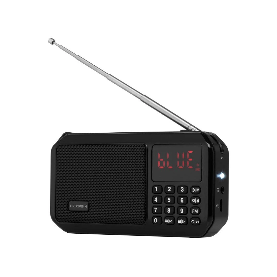 Radio portabil cu acumulator GoGEN FMP 125 BTB, FM, Bluetooth, lanterna, card - 
