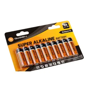 Set baterii Alcaline GoGEN SUPER AA, LR06, blister 10 buc - 