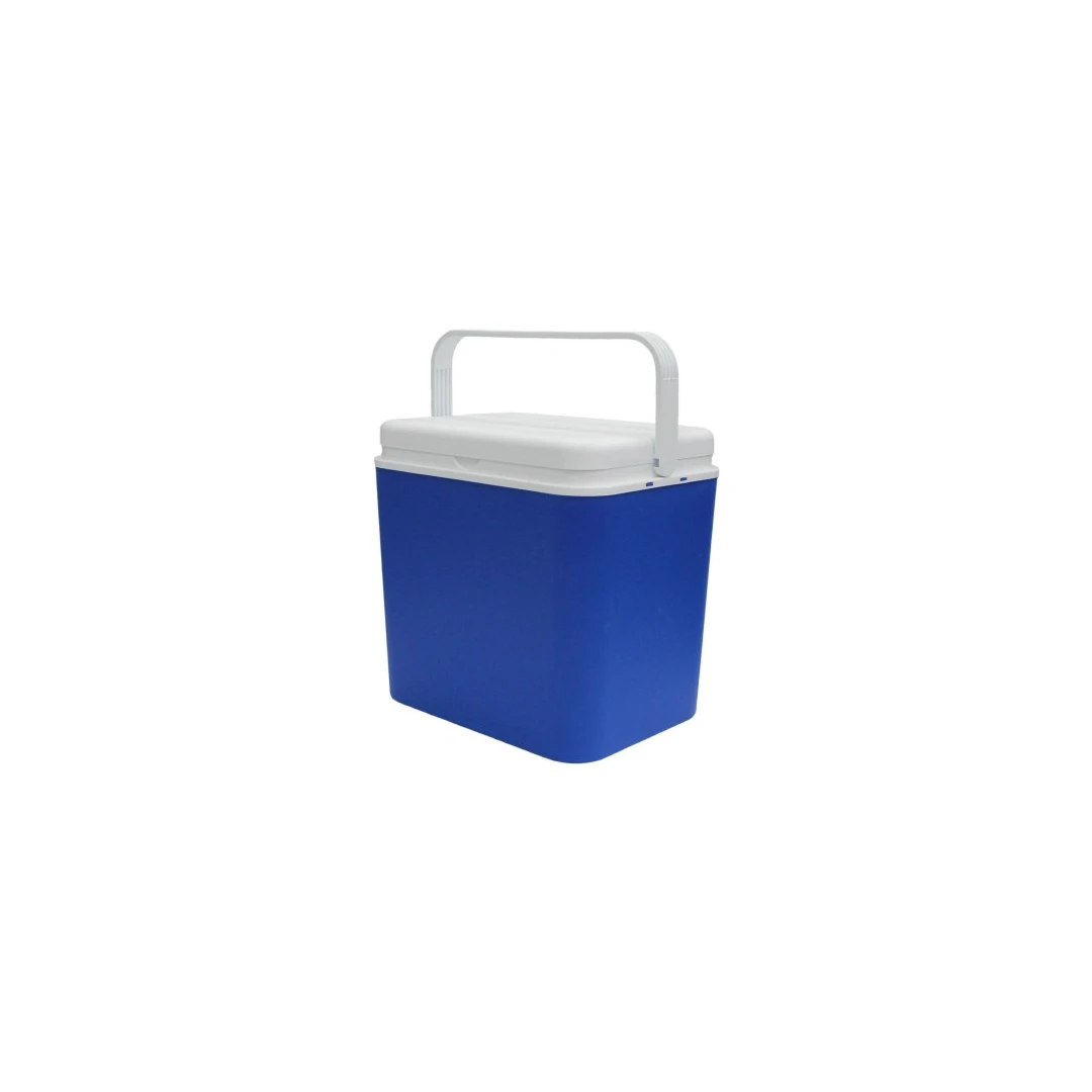 Lada frigorifica volum 30 Litri, pentru camping, iarba verde si diverse activitati, albastra cu alb - 