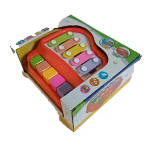 Jucarie Interactiva Pentru Copii, Pian, Sunete, 2 Bete, 19 cm, Multicolor - 