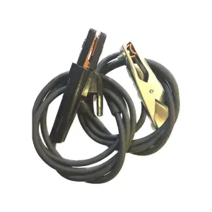 Kit cabluri pentru sudura, sectiunea cablu 25 mm, dimensiune 3m / 3m, cu clesti putere amperaj 300A, cu conectori 9mm - 
