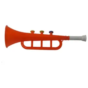Jucarie trompeta, zgomot de trompeta, portocaliu, 30 x 10 cm, Dalimag - 