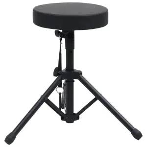 Taburet reglabil pentru tobe, negru, rotund - Acest scaun ajustabil în înălțime este un însoțitor ideal pentru tobele dvs., dar și pentru alte instrumente muzicale. Taburetul pentru tobe este fabr...