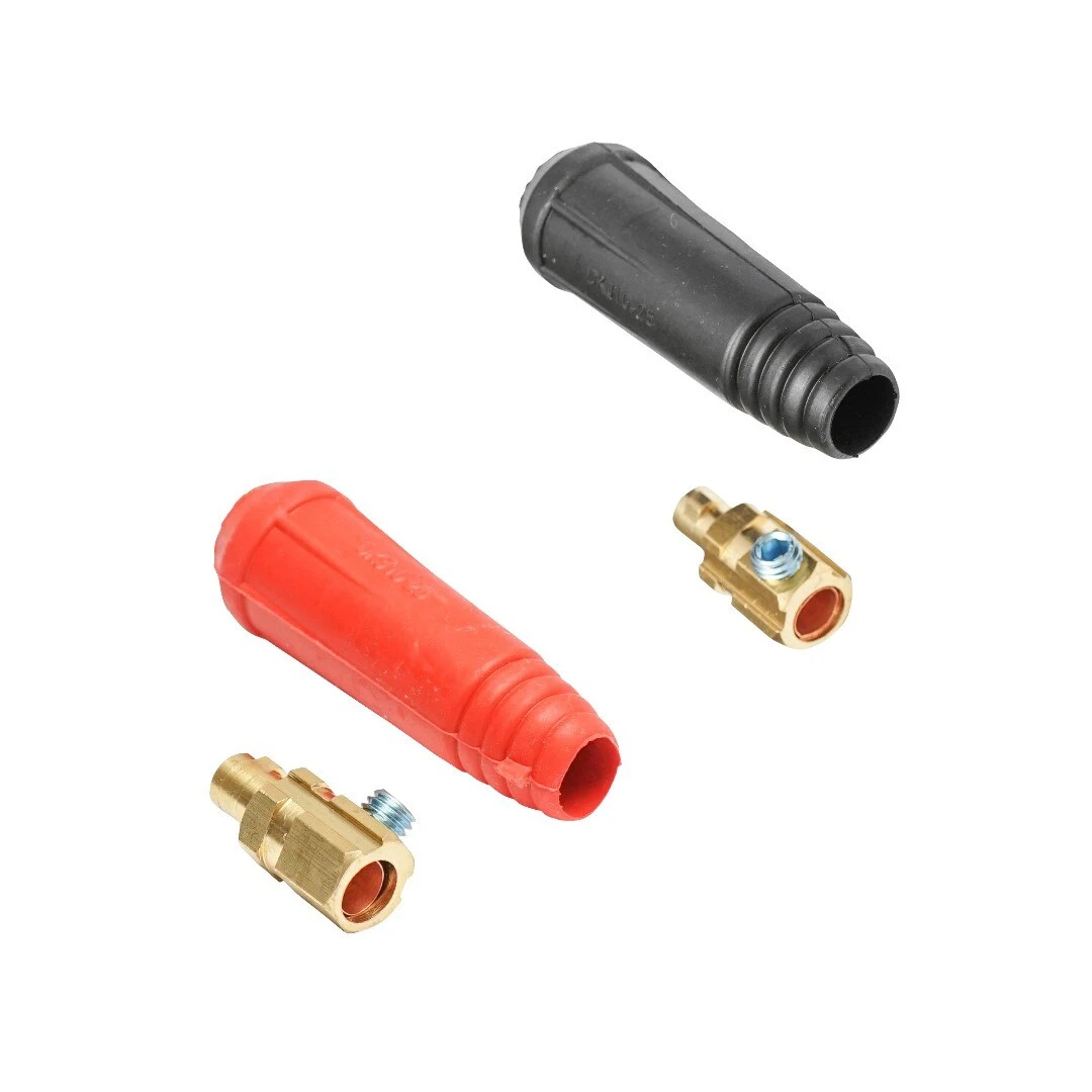 Conector 9mm, SET 1 buc Rosu si 1 buc Negru, specific pentru cablu de sudura, diametru FI 10-25 mm - 