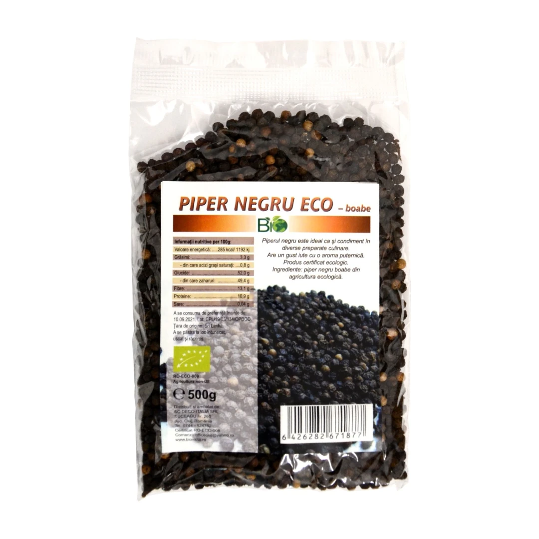 Piper negru boabe Eco Bio 500g - 