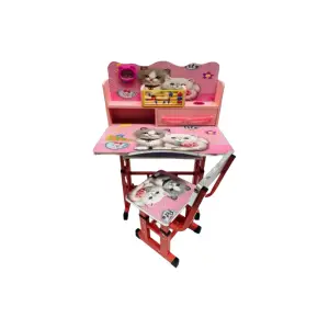 Set birou si scaunel pentru copii, imprimeu pisicute roz, YUPY, 68x43x65cm - Setul birou și scaunel pentru copii YUPY este perfect pentru micuții creativi. Cu un design adorabil, cu imprimeu de pisicuțe roz, acest set le va aduce bucurie și confort în timp ce își desfășoară activitățile. Dimensiunile de 68x43x65cm sunt potrivite pentru copiii mici, oferindu-le un loc special unde să-și dezvolte creativitatea și să se joace în voie.