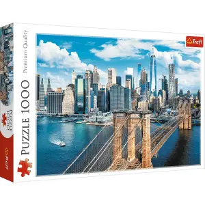 Puzzle 1000 piese Podul Brooklyn, New York, Trefl - Puzzle-ul "Podul Brooklyn, New York" de la Trefl este perfect pentru pasionații de puzzle-uri și admiratorii orașului New York. Cu cele 1000 de piese, veți putea recrea imaginea iconică a Podului Brooklyn, oferindu-vă ore de distracție și relaxare în timp ce vă puneți la încercare abilitățile de rezolvare a puzzle-ului.