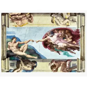 Puzzle 1000 piese Trefl - The Creation of Adam, Michelangelo Buonarroti - 