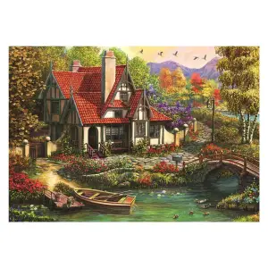 Puzzle 500 piese Dino - Cottage by the Lake - 