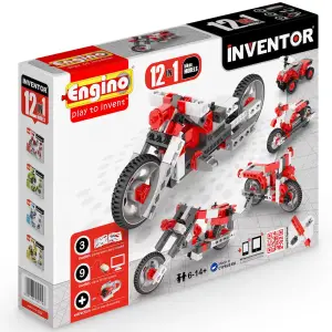 Joc de constructie creativ, ENGINO Inventor 12 modele Motociclete - 